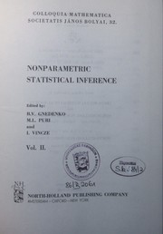 Cover of: Nonparametric statistical inference: Vol II