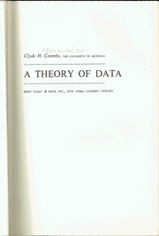 Cover of: A theory of data.