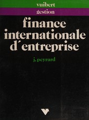 Cover of: Finance internationale d'entreprise