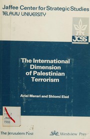 The international dimension of Palestinian terrorism by Ariel Merari