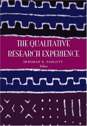 Cover of: The Qualitative Research Experience, Revised Printing