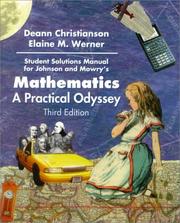 Cover of: Student Solutions Manual for Johnson/Mowry's Mathematics: A Practical Odyssey: A Practical Odyssey