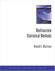 Multivariate statistical methods by Donald F. Morrison