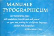 Cover of: Manuale typographicum. by Hermann Zapf