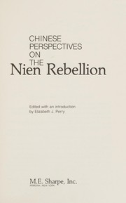 Cover of: Chinese perspectives on the Nien rebellion