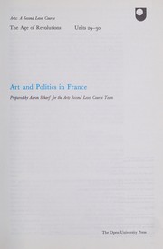 Cover of: Art and politics in France