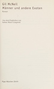 Cover of: Männer und andere Exoten: Roman