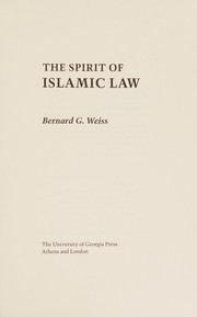 Cover of: The spirit of Islamic law