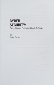 Cover of: Cyber security