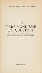 Cover of: Le Tiers-mondisme en question