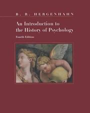 Cover of: An introduction to the history of psychology