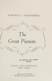 Cover of: The great pianists: from Mozart to present.