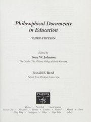 Cover of: Philosophical documents in education
