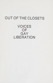 Cover of: Out of the closets: voices of gay liberation