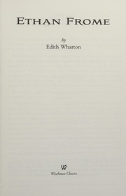 Cover of: ETHAN FROME by Edith Wharton