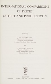 Cover of: International comparisons of prices, output and productivity