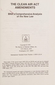 Cover of: The Clean Air Act amendments