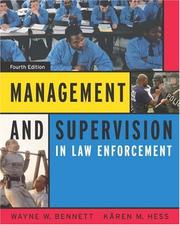 Management and supervision in law enforcement