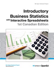 Cover of: Introductory Business Statistics with Interactive Spreadsheets – 1st Canadian Edition