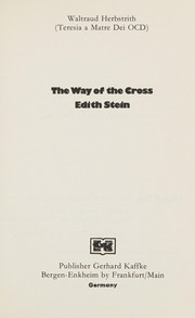 Cover of: The way of the cross: Edith Stein