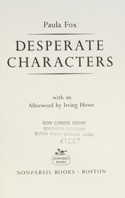 Cover of: Desperate characters: a novel
