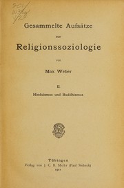 Cover of: Gesammelte Aufsätze zur Religionssoziologie