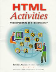 Cover of: HTML activities: Webtop publishing on the superhighway