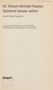 Cover of: Spielend besser sehen by Robert-Michael Kaplan
