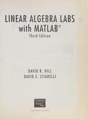 Cover of: Linear Algebra Labs with MATLAB (3rd Edition)