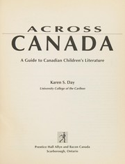 Cover of: Across Canada: a guide to Canadian children's literature
