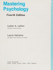 Cover of: Mastering psychology