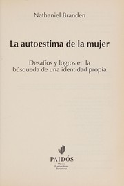 Cover of: La autoestima de la mujer by Nathaniel Branden