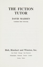Cover of: The fiction tutor