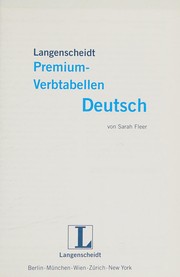 Cover of: Langenscheidt Premium-Verbtabellen Deutsch by Sarah Fleer