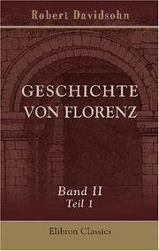 Geschichte von Florenz by Robert Davidsohn
