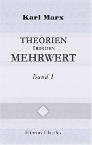 Cover of: Theorien über den Mehrwert