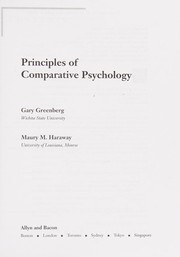 Cover of: Principles of comparative psychology