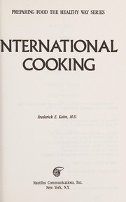 Cover of: International cooking