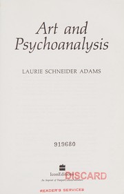 Cover of: Art and psychoanalysis