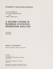 Cover of: A second course in business statistics
