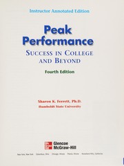 Cover of: Peak Performance: Success in College and Beyond 4th