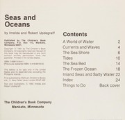 Cover of: Seas and oceans