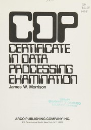 Cover of: CDP, Certificate in data processing examination