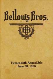 Cover of: Twenty-sixth annual sale catalog, Bellows Bros. shorthorns: at Parkdale Farm, Wednesday, June 30, 1926, beginning at 12:30 p.m., Bellows Bros., owners, Maryville, Missouri