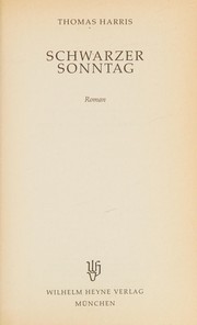 Cover of: Schwarzer Sonntag by Thomas Harris