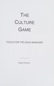 Cover of: The culture game