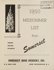 Cover of: 1950 midsummer list from Somerset: seeds, bulbs, plants