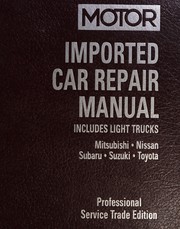 Cover of: Motor imported car repair manual