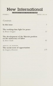Cover of: The Working-Class Fight for Peace (New International No. 2)