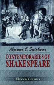 Cover of: Contemporaries of Shakespeare